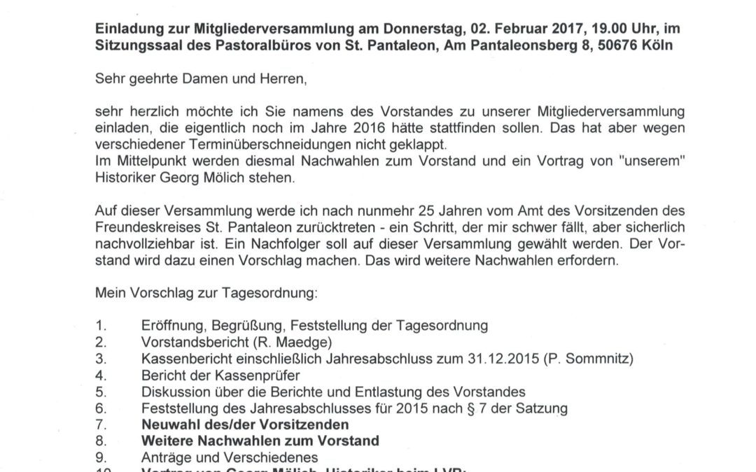 Mitgliederversammlung 2017